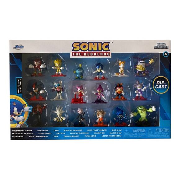 NIB Sonic The Hedgehog Die Cast Jada Series 1 Collectible 18 Piece Nano Metafigs - Picture 3 of 9